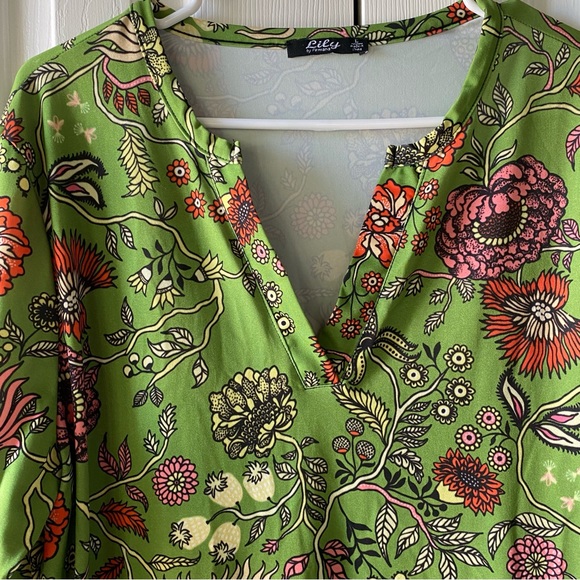 Retro Green Floral Dress - Picture 3 of 5